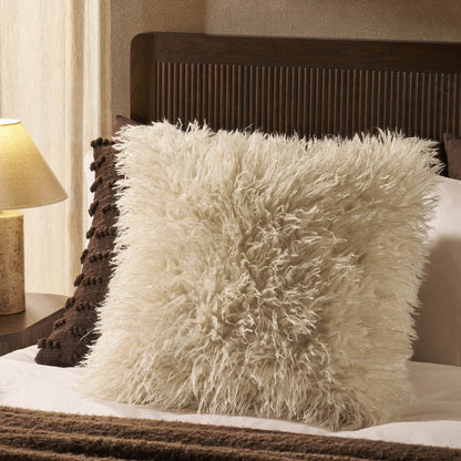Faux Fur Sheepskin Cushion Cover - Off White - DUSK