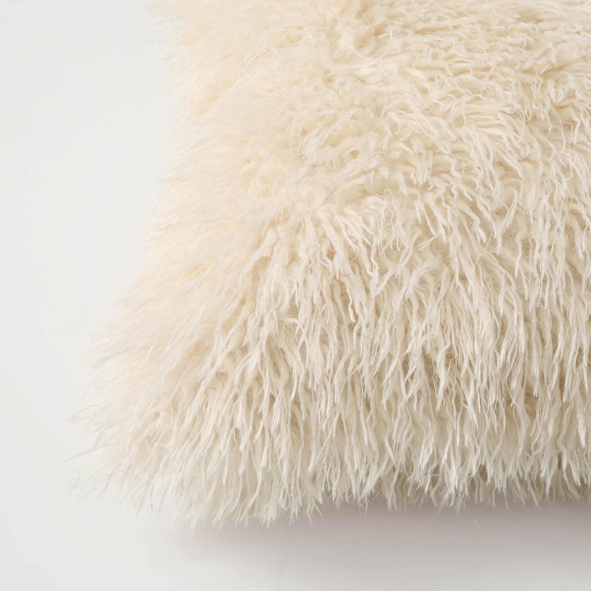 Faux Fur Sheepskin Sofa Cushion Cover - Off White - DUSK