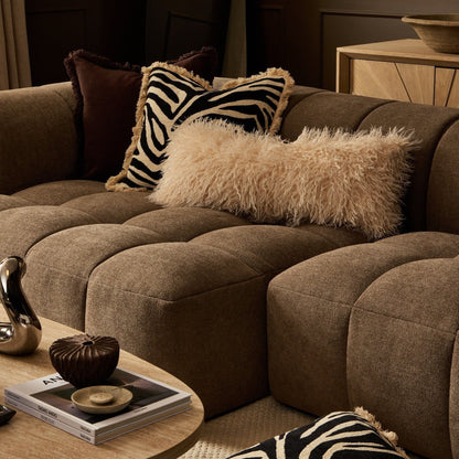 Faux Fur Sheepskin Sofa Cushion Cover - Off White - DUSK