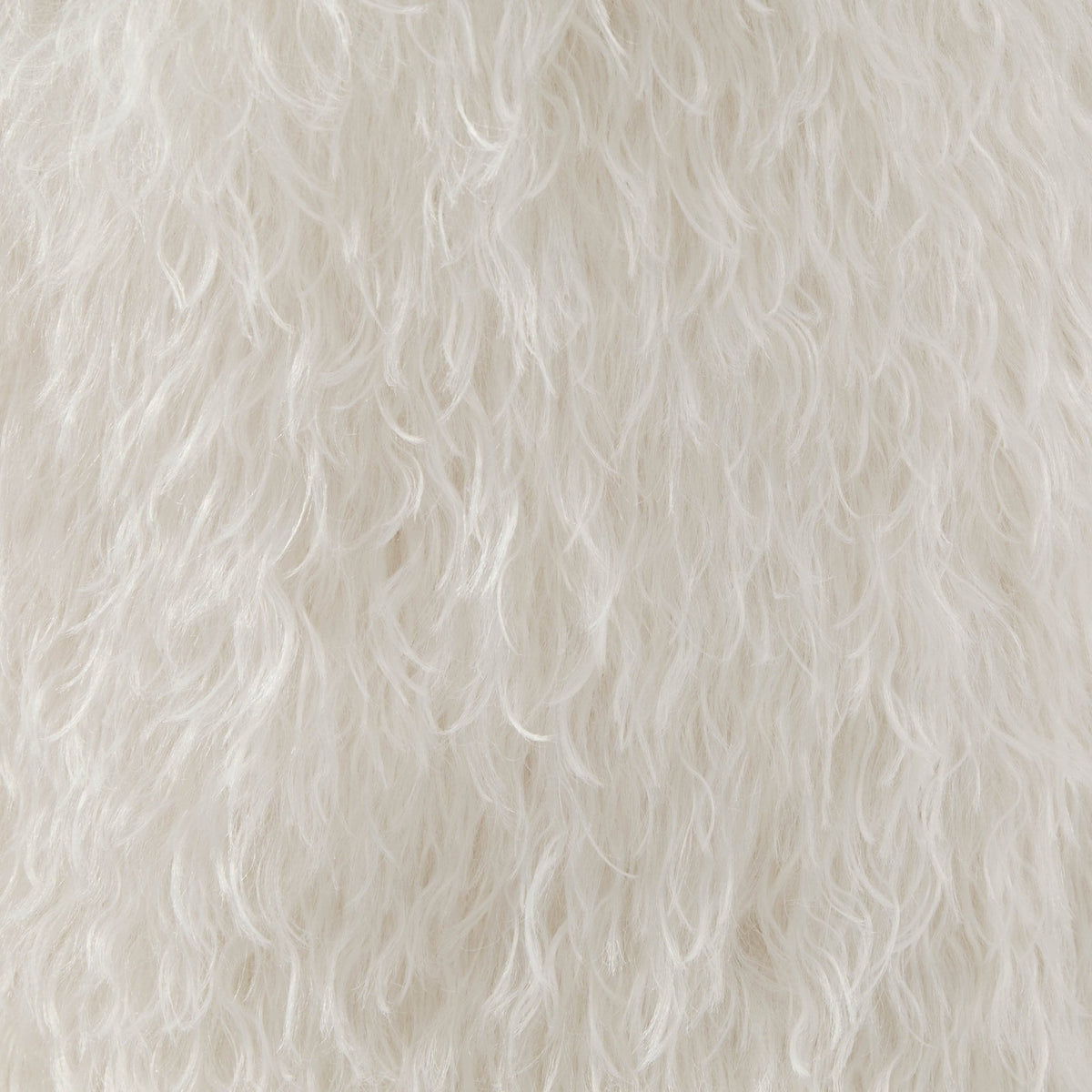Faux Fur Sheepskin Storage Basket - Off-White - DUSK
