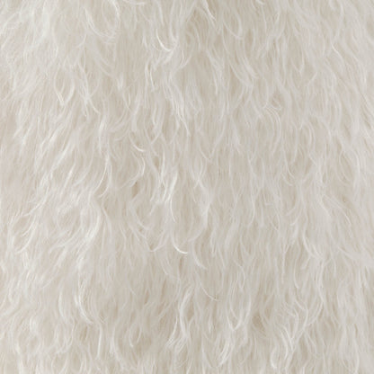 Faux Fur Sheepskin Storage Basket - Off-White - DUSK