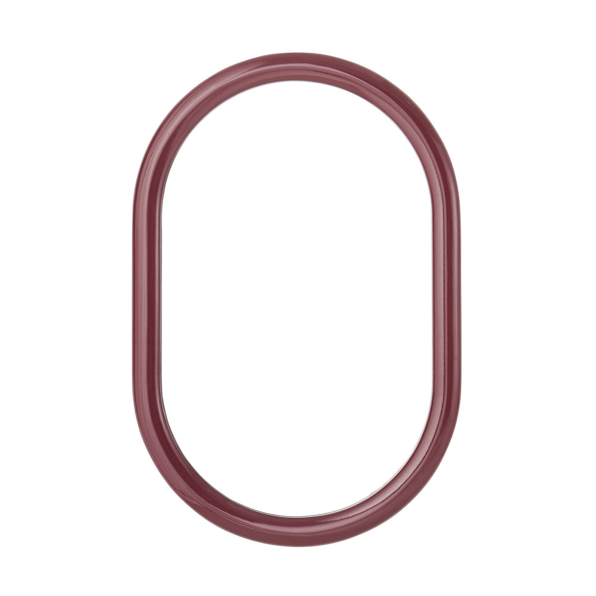 Faye Bubble 50x75cm Oval Wall Mirror - Wine - DUSK