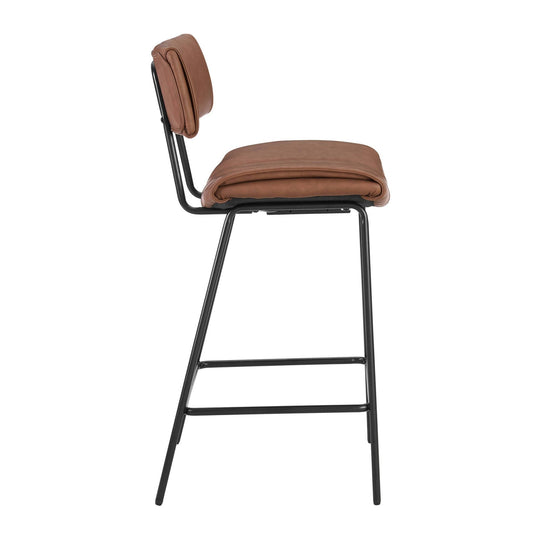 Fearne Set of 2 Barstools - Faux Leather - DUSK