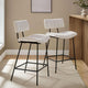 Fearne Set of 2 Barstools - Ivory Chenille - DUSK