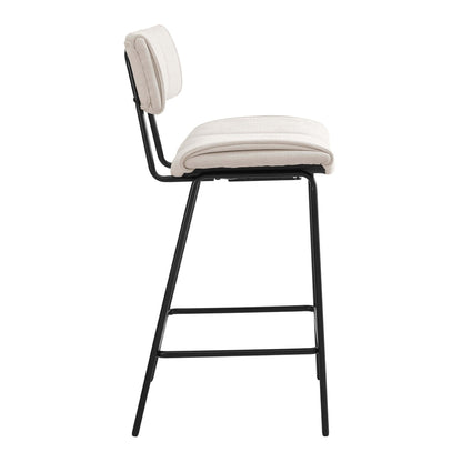 Fearne Set of 2 Barstools - Ivory Chenille - DUSK