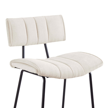Fearne Set of 2 Barstools - Ivory Chenille - DUSK