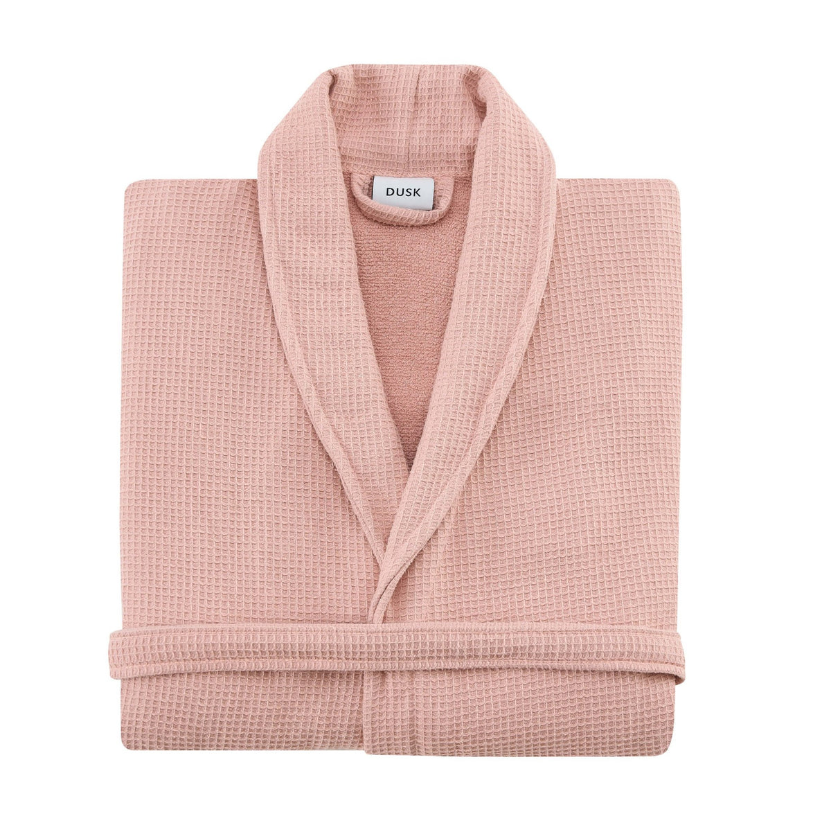 Fiji Waffle Cotton Robe - Pink - DUSK