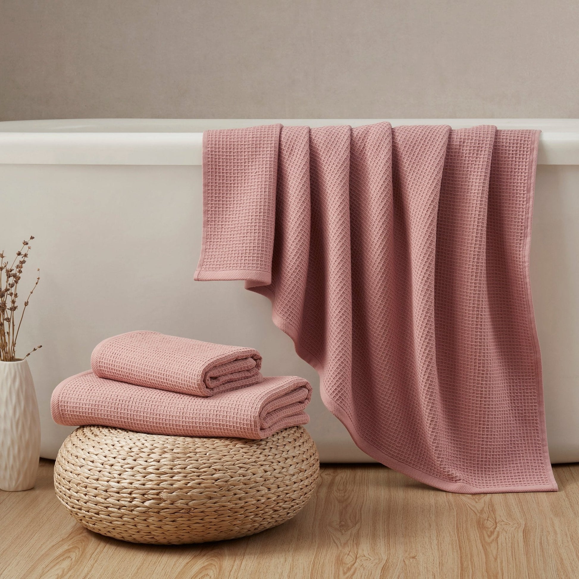 Fiji Waffle Towel Collection - Blush - DUSK