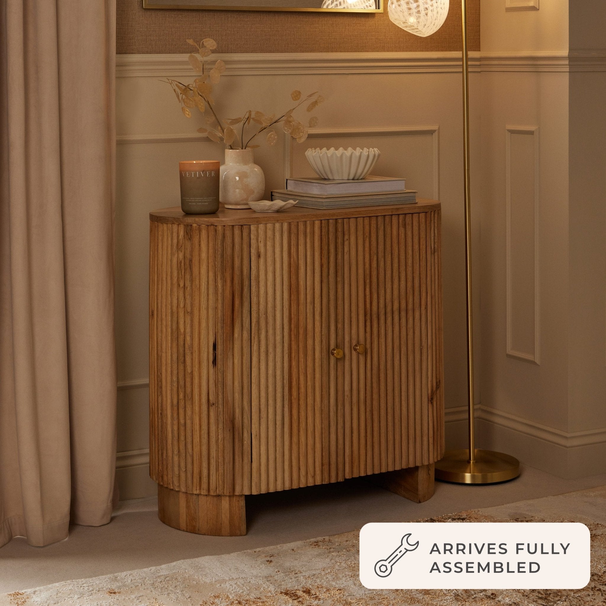 Finley Mango Wood 2 Door Sideboard - Natural - DUSK