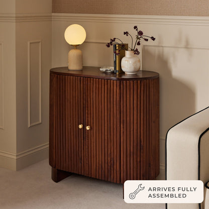 Finley Mango Wood 2 Door Sideboard - Walnut - DUSK