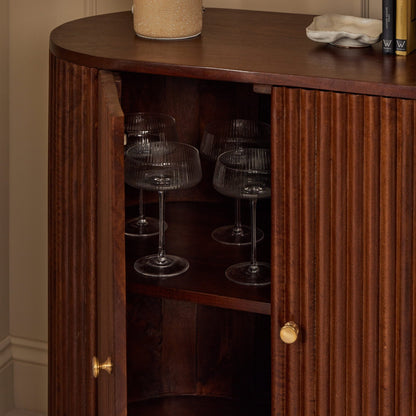 Finley Mango Wood 2 Door Sideboard - Walnut - DUSK