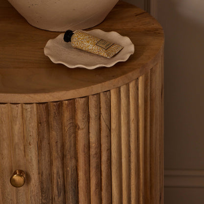 Finley Mango Wood 2 Drawer Bedside Table - Natural - DUSK