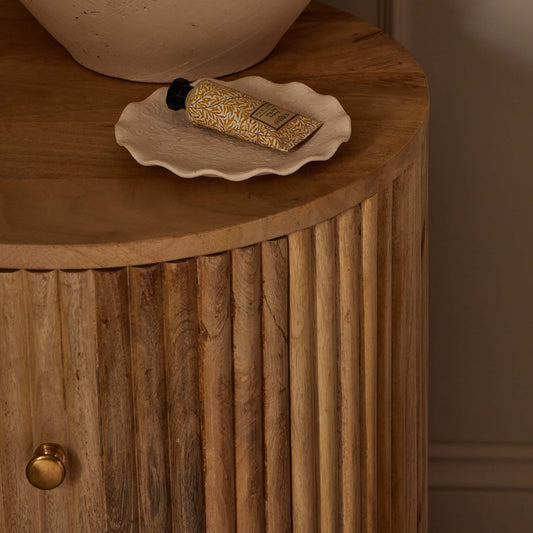 Finley Mango Wood 2 Drawer Bedside Table - Natural - DUSK