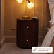 Finley Mango Wood 2 Drawer Bedside Table - Walnut - DUSK