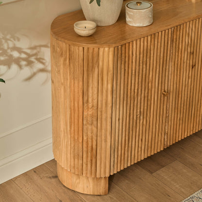 Finley Mango Wood 3 Door Sideboard - Natural - DUSK