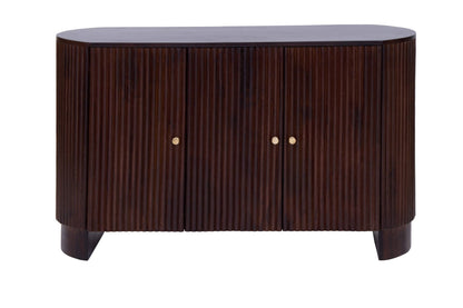 Finley Mango Wood 3 Door Sideboard - Walnut - DUSK