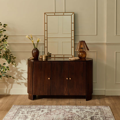 Finley Mango Wood 3 Door Sideboard - Walnut - DUSK
