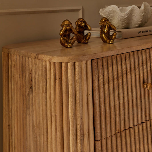 Finley Mango Wood 3 Drawer Chest - Natural - DUSK