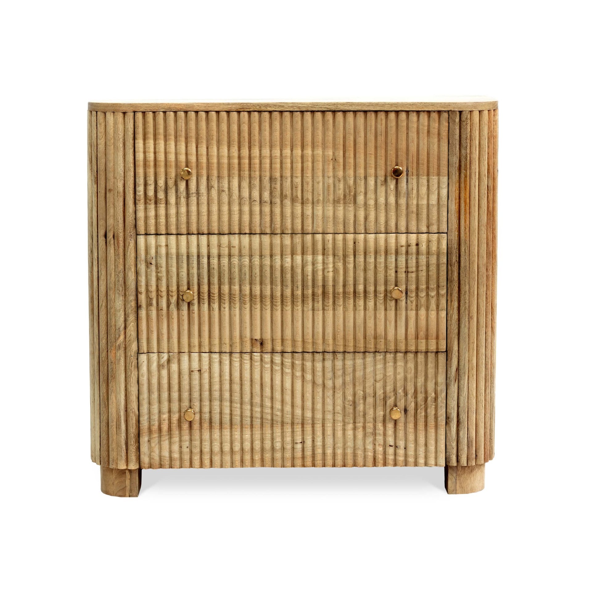 Finley Mango Wood 3 Drawer Chest - Natural - DUSK