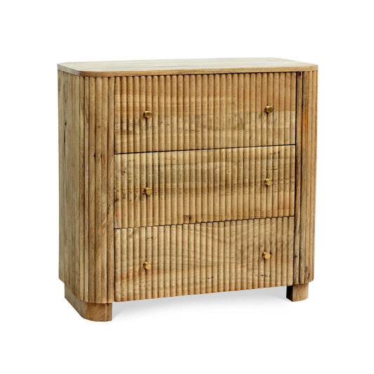 Finley Mango Wood 3 Drawer Chest - Natural - DUSK