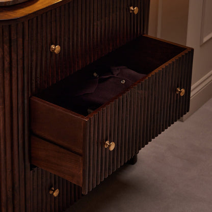 Finley Mango Wood 3 Drawer Chest - Walnut - DUSK