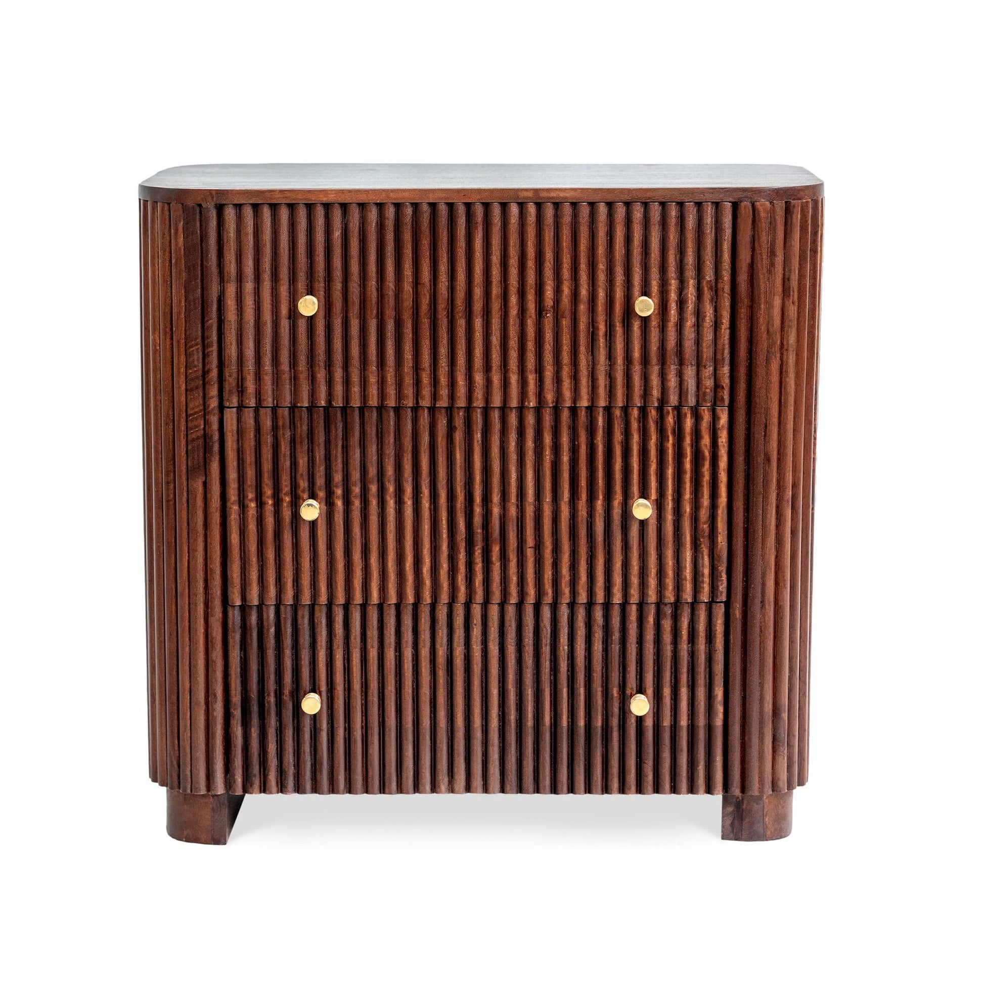 Finley Mango Wood 3 Drawer Chest - Walnut - DUSK