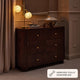 Finley Mango Wood 6 Drawer Chest - Walnut - DUSK