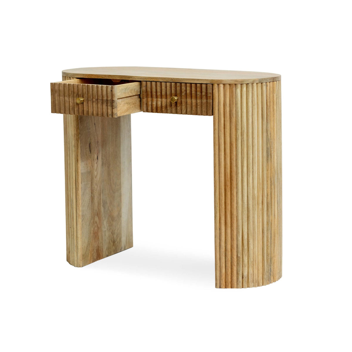 Finley Mango Wood Dressing Table Console - Natural - DUSK