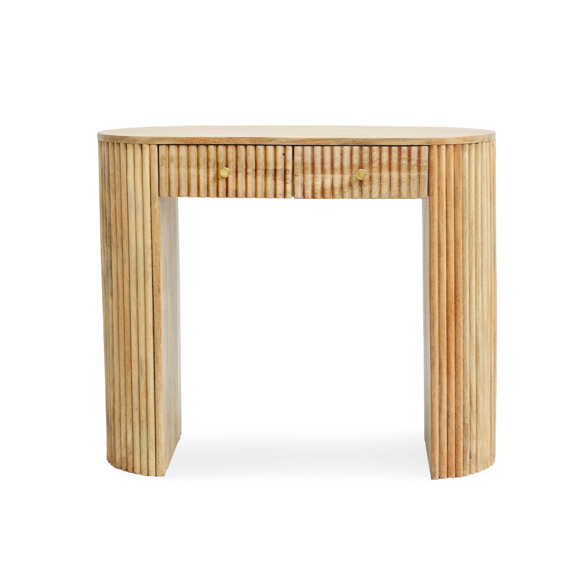 Finley Mango Wood Dressing Table Console - Natural - DUSK