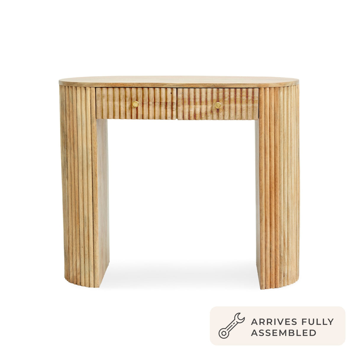 Finley Mango Wood Dressing Table Console - Natural - DUSK