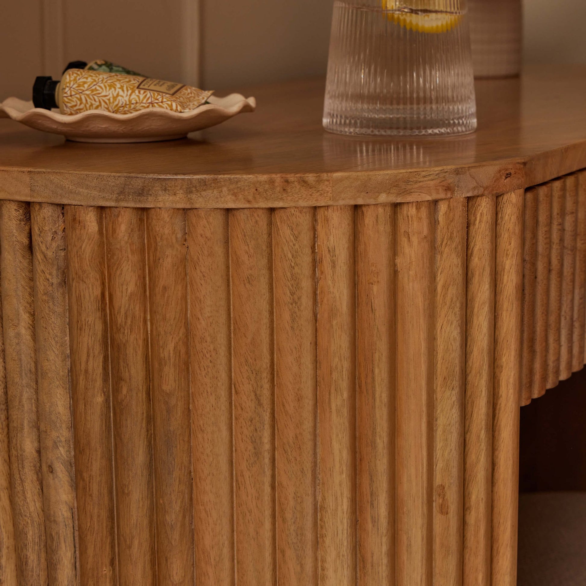 Finley Mango Wood Dressing Table Console - Natural - DUSK