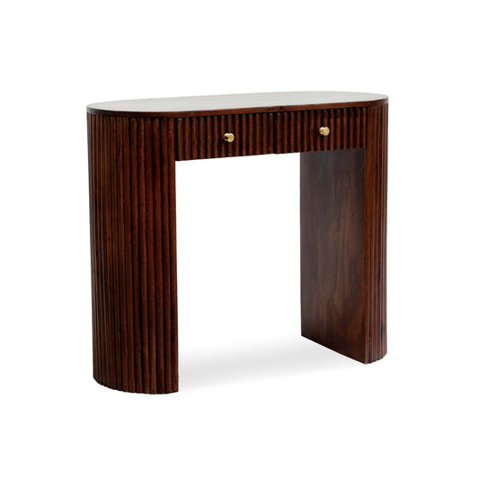 Finley Mango Wood Dressing Table Console - Walnut - DUSK