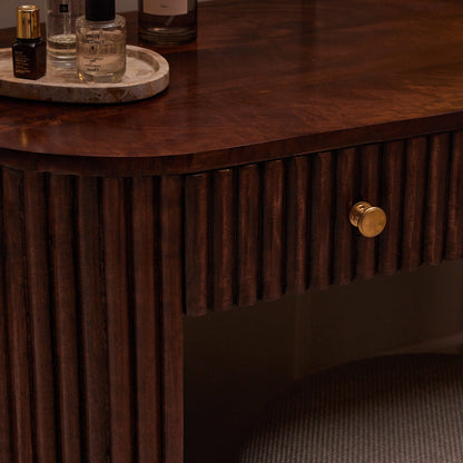 Finley Mango Wood Dressing Table Console - Walnut - DUSK