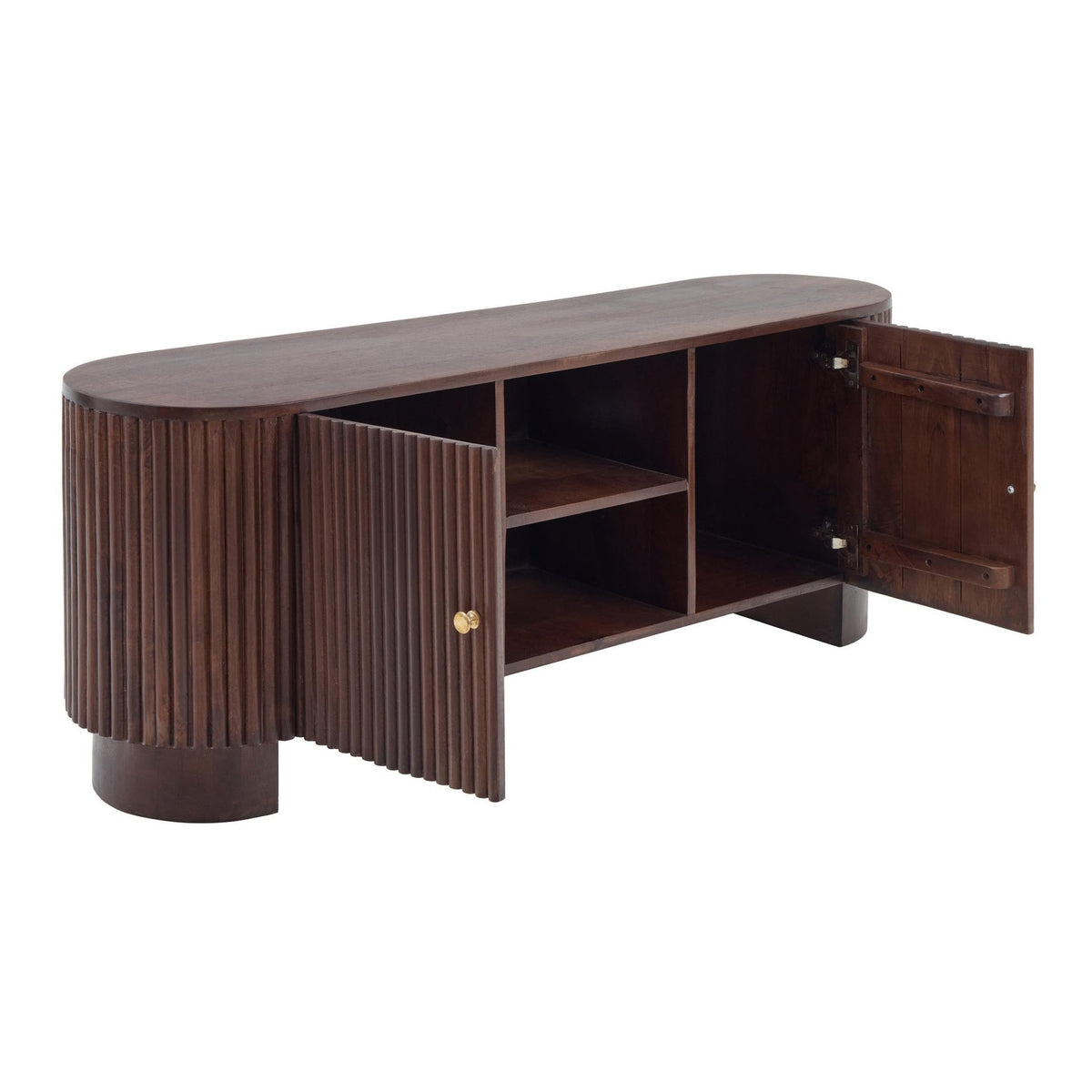 Finley Mango Wood Tv Unit for Tv Unit TVs up to 55" - Walnut - DUSK