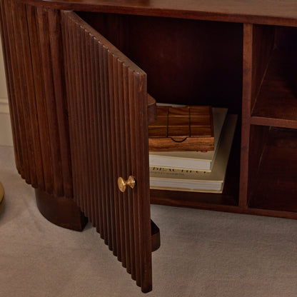 Finley Mango Wood Tv Unit for Tv Unit TVs up to 55" - Walnut - DUSK