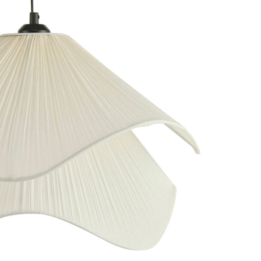 Fleur Fabric Layered Petal Ceiling Shade - White - DUSK