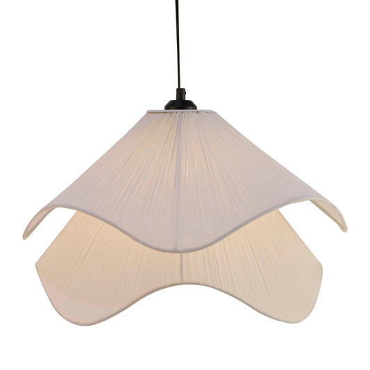 Fleur Fabric Layered Petal Ceiling Shade - White - DUSK