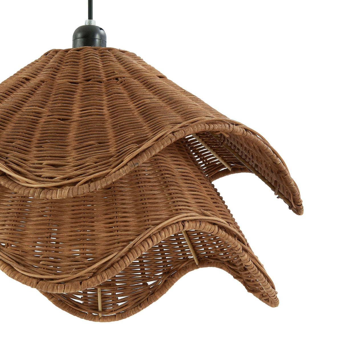 Fleur Rattan Layered Petal Ceiling Shade - Natural - DUSK