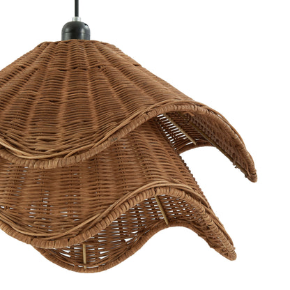 Fleur Rattan Layered Petal Ceiling Shade - Natural - DUSK