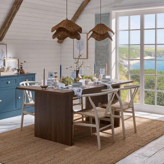 Fleur Rattan Layered Petal Ceiling Shade - Natural - DUSK