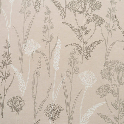 Floral Pencil Pleat Curtains - Taupe - DUSK