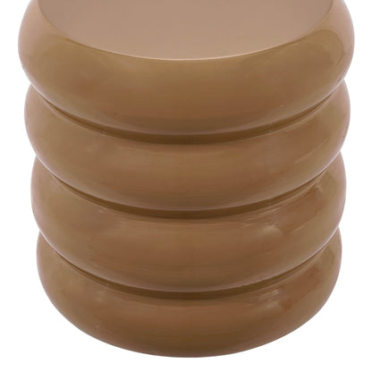Florrie High Gloss Side Table - Caramel - DUSK