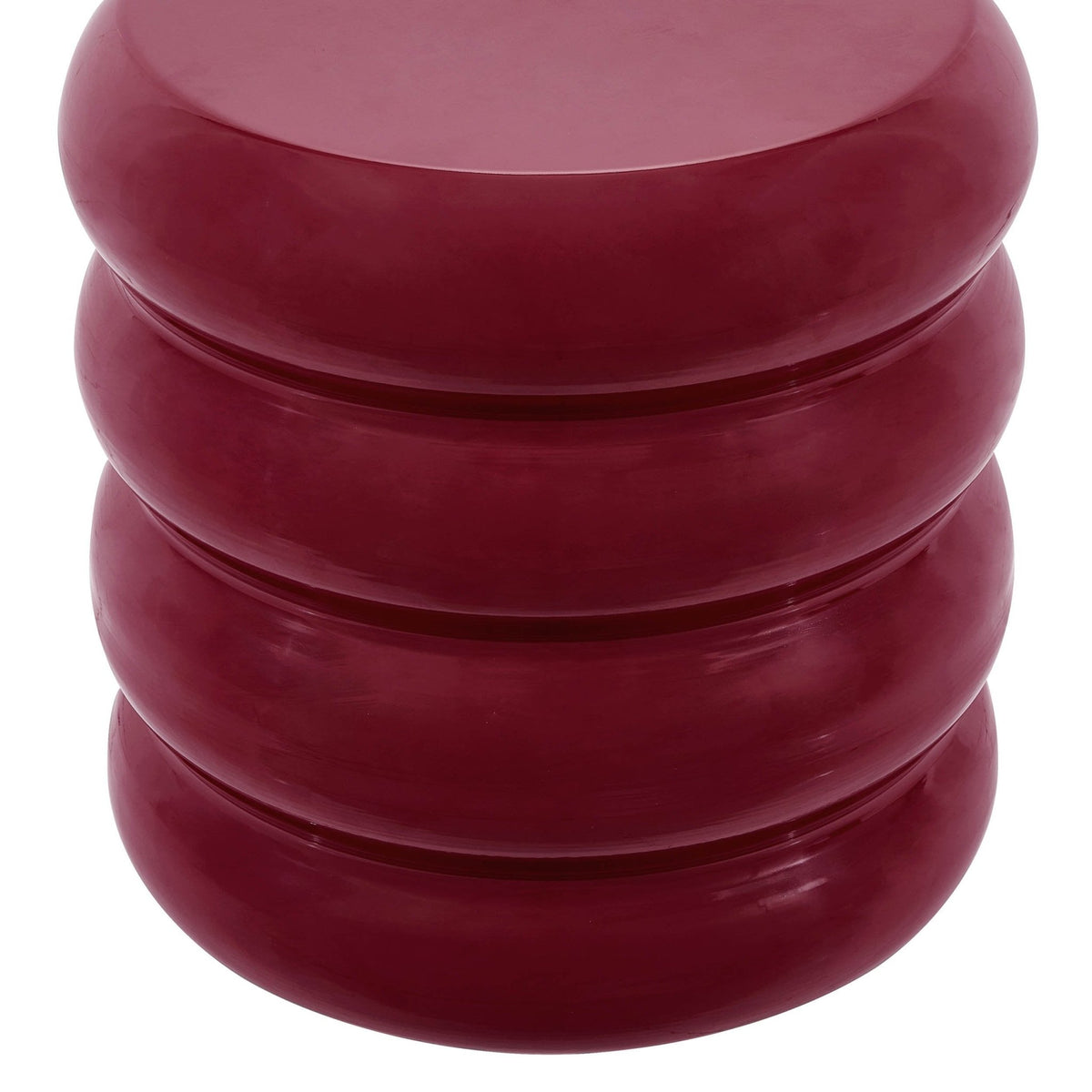 Florrie High Gloss Side Table - Wine - DUSK