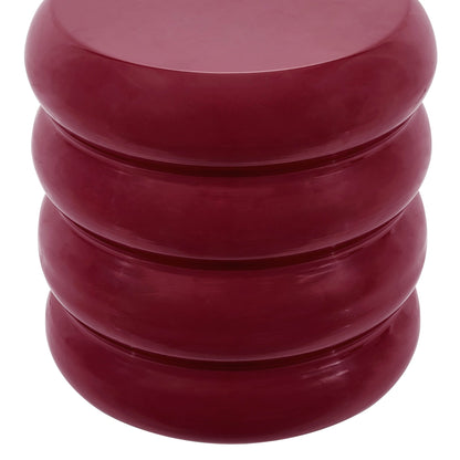 Florrie High Gloss Side Table - Wine - DUSK