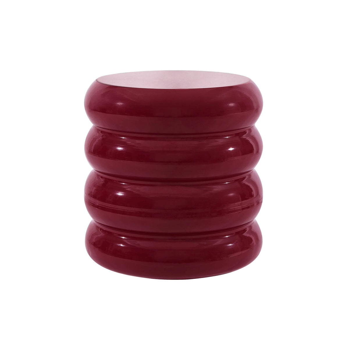 Florrie High Gloss Side Table - Wine - DUSK