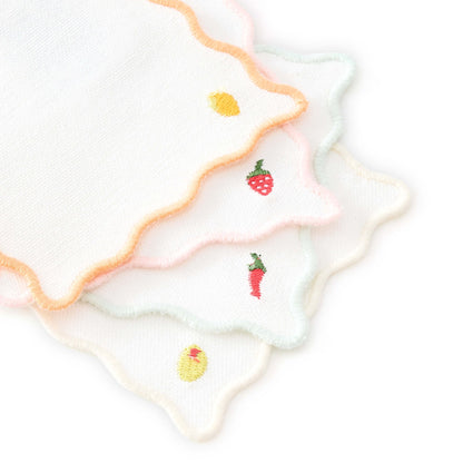 Food Embroidered Pack of 4 Coasters - Multi - DUSK