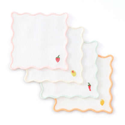 Food Embroidered Pack of 4 Coasters - Multi - DUSK