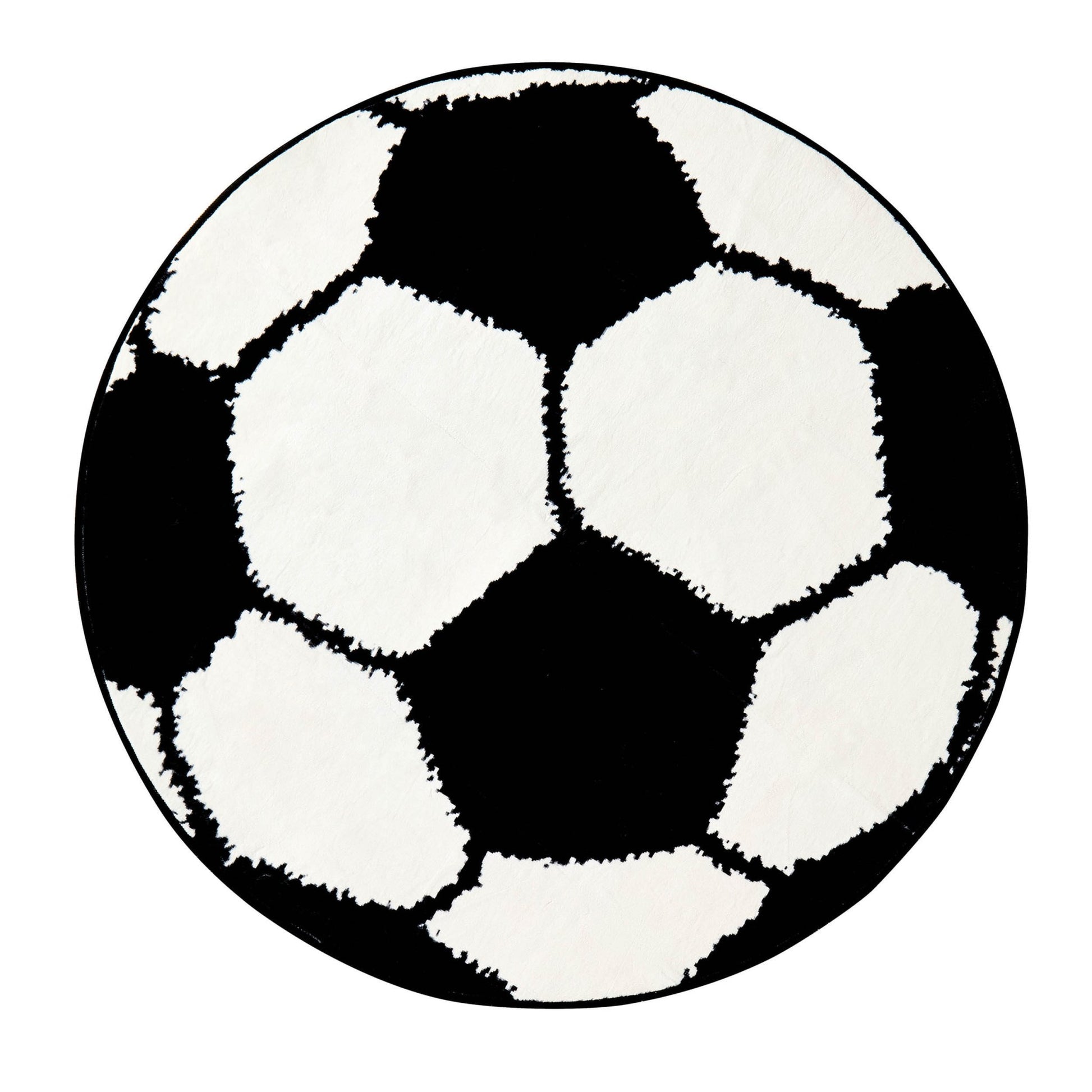 Football Machine Washabale Rug - Black/ White - DUSK
