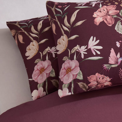 Francis 100% Cotton Duvet Covet & Pilllowcase Set - Plum - DUSK