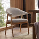 Frankie Dining Chair - Boucle Ivory/Light Wood - DUSK